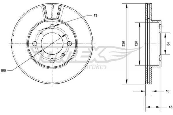 TOMEX Brakes Bremsscheibe